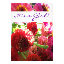 Invitation de baby shower de Zinnias