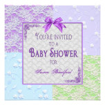 Invitation de baby shower - dentelle -