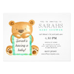 Invitation de baby shower d'ours de nounours d'aqu invitations