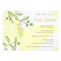 Invitation de baby shower - papillon