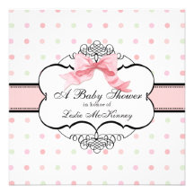 Invitation de baby shower - remous de point d'arc 