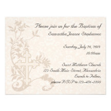 Invitation de baptême de bébé