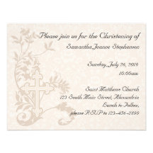 Invitation de baptême de bébé