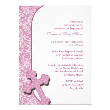 Invitation de baptême de fille