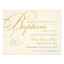 Invitation de baptême de fille