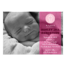 Invitation de baptême de fille