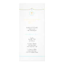 Invitation de baptême de garçon