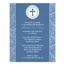 Invitation de baptême de garçon
