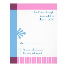Invitation de baptême de la carte RSVP de réponse