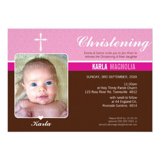 INVITATION DE BAPTÊME DE PHOTO : : paix 3 L