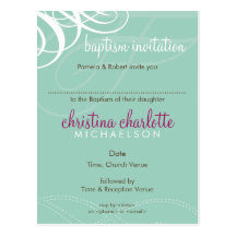 INVITATION DE BAPTÊME : : mode 2 de concepteur Cartes Postales