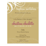 INVITATION DE BAPTÊME : : mode 5 de concepteur Carte Postale
