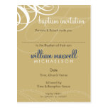 INVITATION DE BAPTÊME : : mode 7 de concepteur Carte Postale