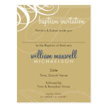 INVITATION DE BAPTÊME : : mode 7 de concepteur Carte Postale