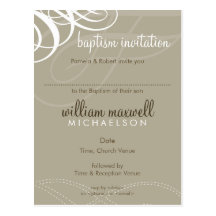 INVITATION DE BAPTÊME : : mode 9 de concepteur Carte Postale