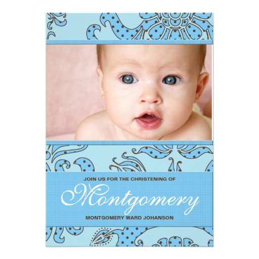 Invitation de baptême pour le bébé