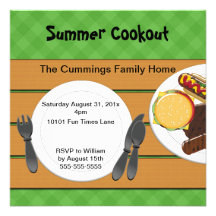Invitation de barbecue de jardin