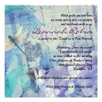 Invitation de bat mitzvah BLEU d'HORTENSIA et de L invitations