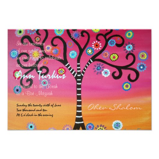 Invitation de bat mitzvah de barre
