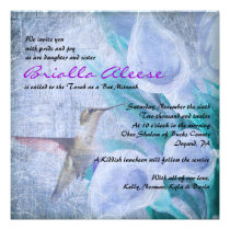 Invitation de bat mitzvah de COLIBRI et de ZANTEDE invitations