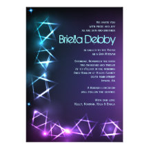Invitation de bat mitzvah de guide d'ÉTOILE et OPT