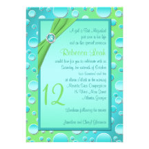 Invitation de bat mitzvah de point de polka de cha