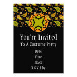 Invitation de batte de Halloween Paisley