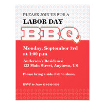 Invitation de BBQ de Fête du travail