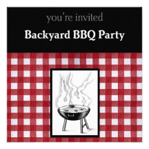 Invitation de BBQ de jardin