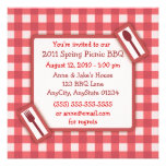 Invitation de BBQ de pique-nique de guingan