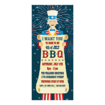 Invitation de BBQ d'Oncle Sam