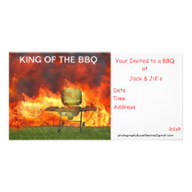 INVITATION DE BBQ PHOTOCARTES