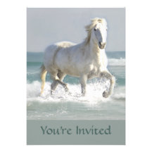 Invitation de beauté d'océan de cheval