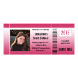 Invitation de billet de photo de sweet sixteen de 