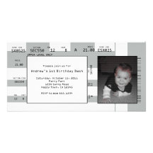 Invitation de billet de sports cartes avec photo