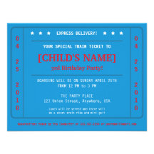 Invitation de billet de train rapide