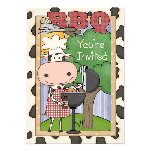 Invitation de boeuf de BBQ