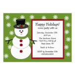 Invitation de bonhomme de neige et de fête de vaca