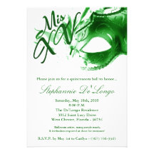 invitation de boule de Quinceanera du masque 15 de