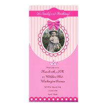 Invitation de carte photo de princesse Pink Birthd Modèle Pour Photocarte