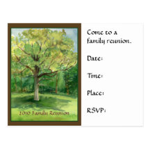 Invitation de carte postale de la Réunion de famil