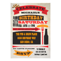 Invitation de célébration d'anniversaire de style 