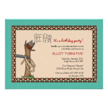 Invitation de chapeau et de lasso