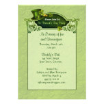 Invitation de chapeau supérieur et de shamrocks - 