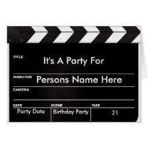 Invitation de clapet de film cartes de vœux