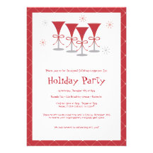 Invitation de cocktail de vacances d'acclamation d