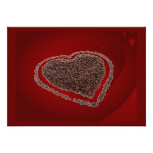 Invitation de coeur de café
