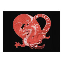 Invitation de coeur de dragon