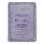 Invitation de communion de pourpre de filles premi