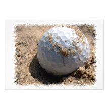 Invitation de conception de mine de sable de golf